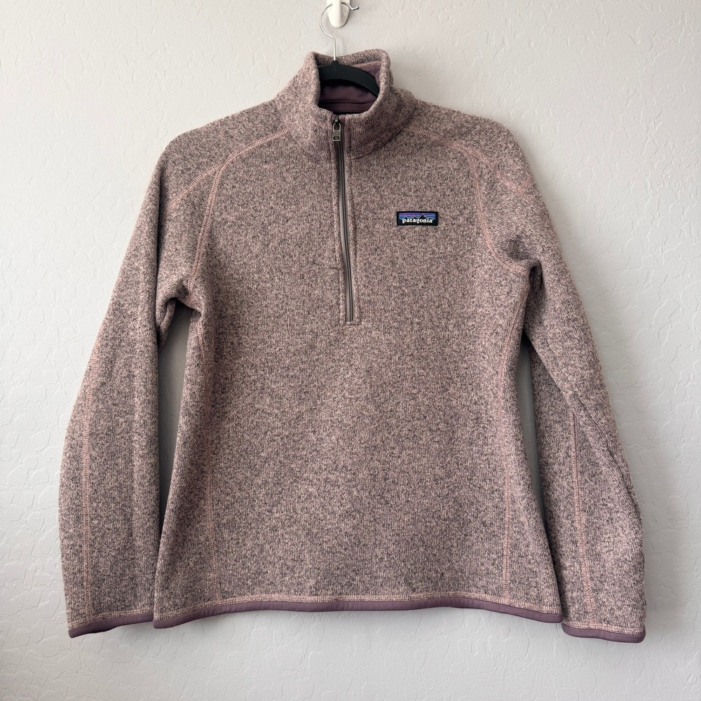 Patagonia Small Better Sweater 1/4 Zip Purple Long Sleeve Heathered Fleece 25618